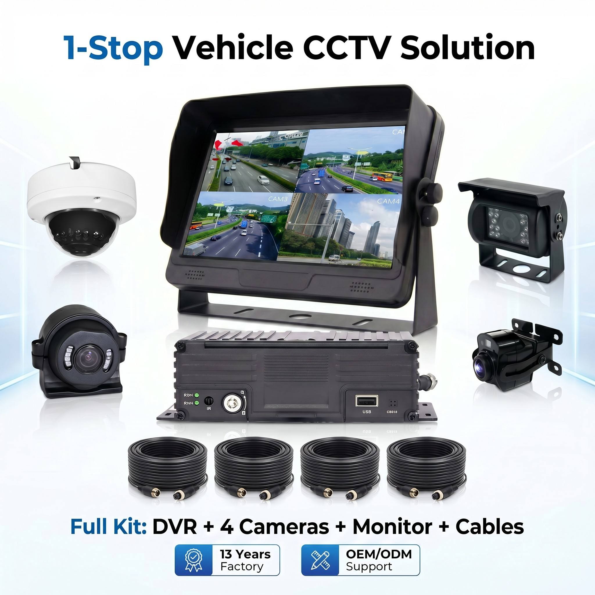8 channel 1080P Full HD Mobile DVR with GPS 3G 4G WIFI G-sensor RJ45 IPC-Model: E808 