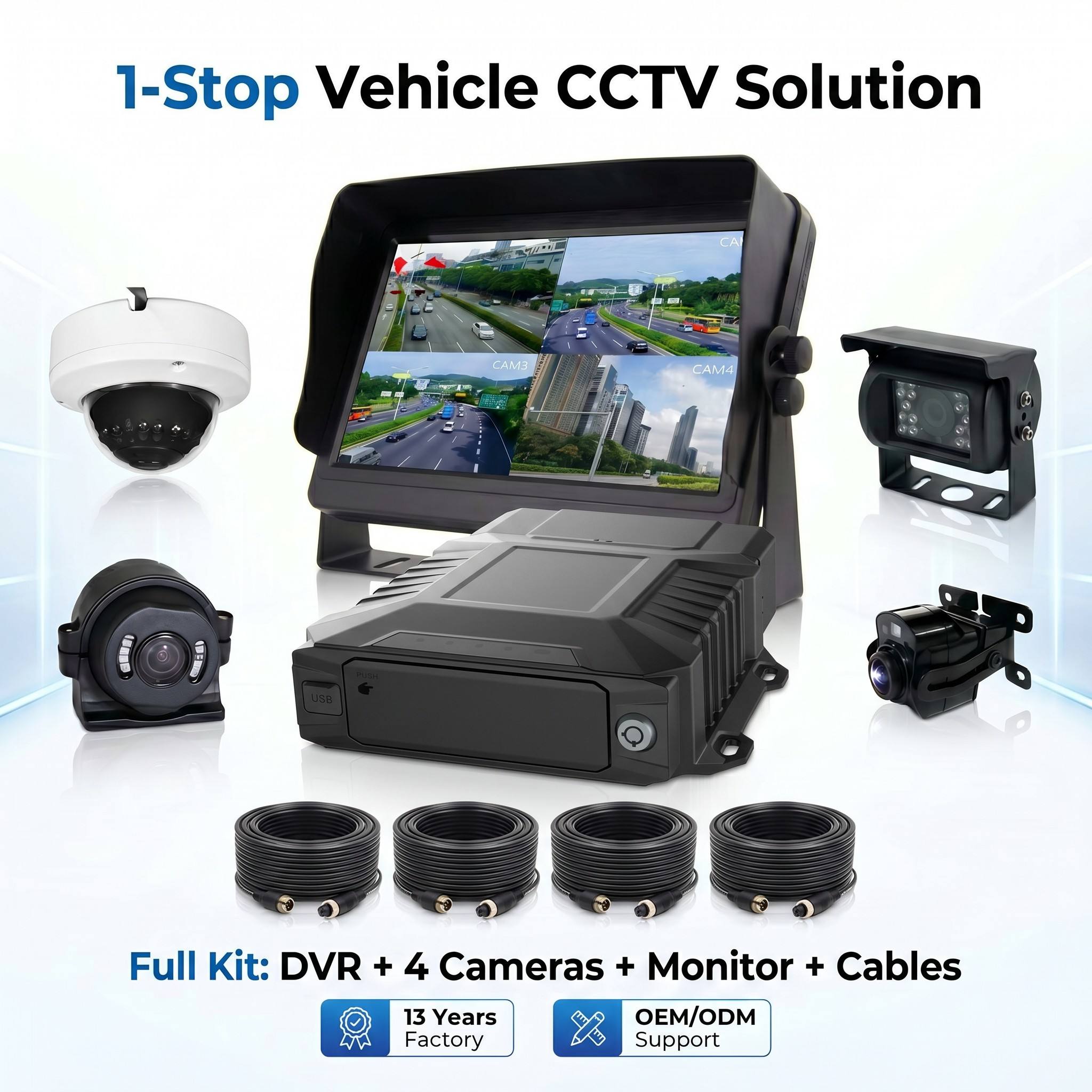 8 channel 1080P AI Mobile DVR with ADAS DMS BSD APC-Model: ESM518AW